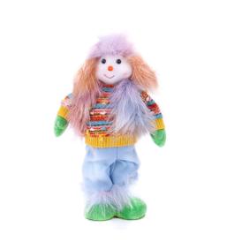 Фигура новогодняя Снеговик в ушанке 37х25х12 см 2024-3190