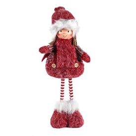 Изделие декоративное Мальчик стоящий 20х12х41 см красный/белый