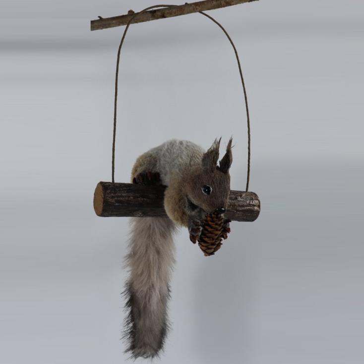 Фигура декоративная Белка 26х21х60 см коричневый