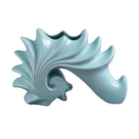 Ваза керамическая 18х10х27 см бирюзовая глазурь 2024-1289-1