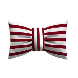 Подушка декоративная Волшебная Ночь Бант Красная полоска 30х50 см