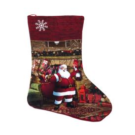 Украшение новогоднее Носок 16х22 см на петельке 10123-0222