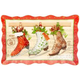 Блюдо сервировочное Lefard Рождественская сказка 25х1,5 см стекло 198-156