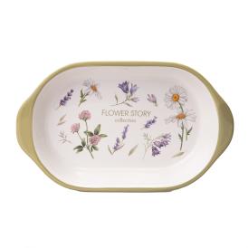 Блюдо-шубница Agness Flower story 28х17,5х4,5 см керамика