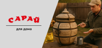 Мужчина у глиняного тандыра на улице показывает на трещину в корпусе