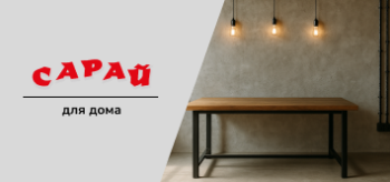 Интерьер в индустриальном стиле с деревянным столом и тремя лампами на открытой электропроводке на бетонной стене