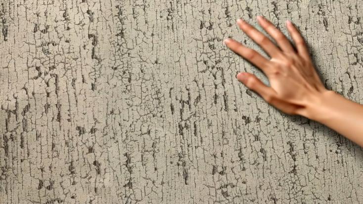 Как смотрятся Обои Green Walls Кора С40 4116 05 дуб моховой абстракция в интерьере спальни — видеообзор Saray